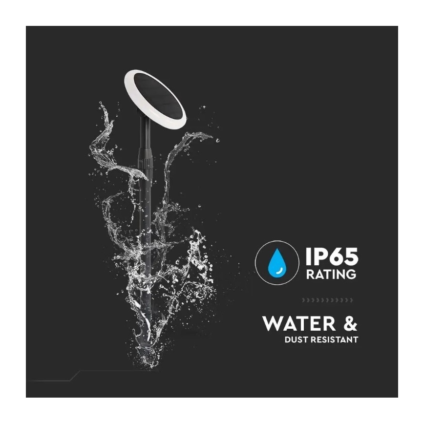 SADA 2x LED Nastaviteľná solárna lampa GARDEN LED/3W/5V 42-80 cm 3000K IP65