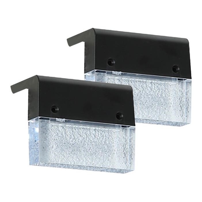 SADA 2x LED RGB Solárne nástenné svietidlo LED/1W/1,2V 3500K IP65 600 mAh