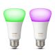 SADA 2x LED RGB Stmievateľná žiarovka Philips Hue WHITE AND COLOR AMBIANCE E27/10W/230V 2200 - 6500K