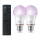 SADA 2x LED RGB Stmievateľná žiarovka Philips SMART A60 E27/8,5W/230V 2200-6500K + diaľkové ovládanie