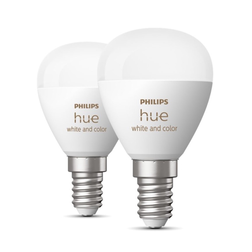 SADA 2x LED RGBW Stmievateľná žiarovka Philips Hue White And Color Ambiance P45 E14/5,1W/230V 2000-6500K