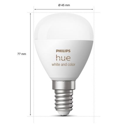 SADA 2x LED RGBW Stmievateľná žiarovka Philips Hue White And Color Ambiance P45 E14/5,1W/230V 2000-6500K