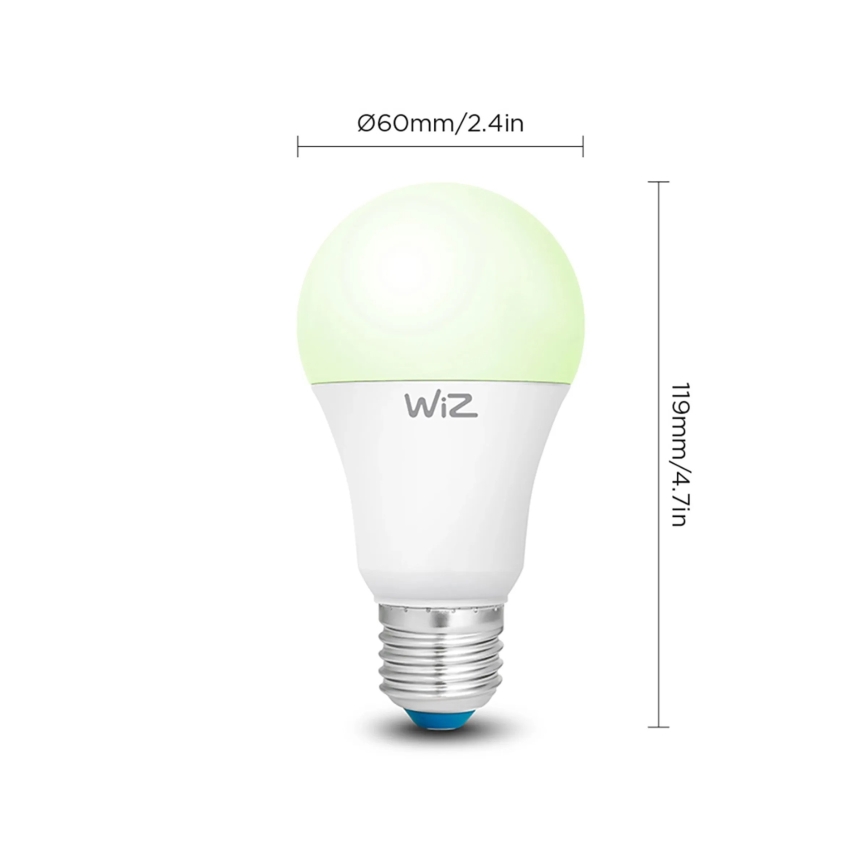 SADA 2x LED RGBW stmievateľná žiarovka A60 E27/9W/230V 2200-6500K Wi-Fi + diaľkové ovládanie - WiZ