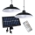 SADA 2x LED Solárne závesné svietidlo so súmrakovým senzorom LED/6W/3,7V 2000 mAh IP44 + diaľkové ovládanie