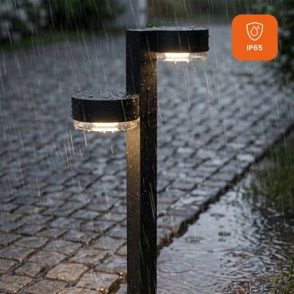 SADA 2x LED solárnych lámp 2xLED/1W/3,7V 1200 mAh 55 cm IP65 čierna