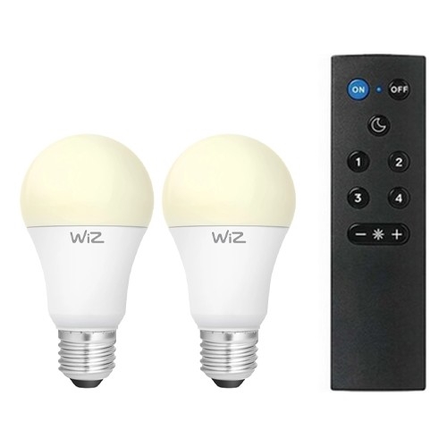 SADA 2x LED Stmievateľná žiarovka A60 E27/9W/230V 2700K Wi-Fi + diaľkové ovládanie - WiZ