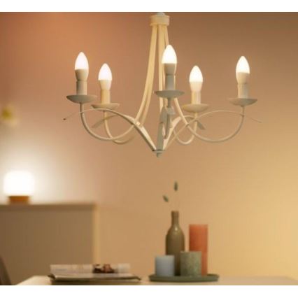 SADA 2x LED Stmievateľná žiarovka C37 E14/4,9W/230V 2700-6500K CRI 90 Wi-Fi - WiZ