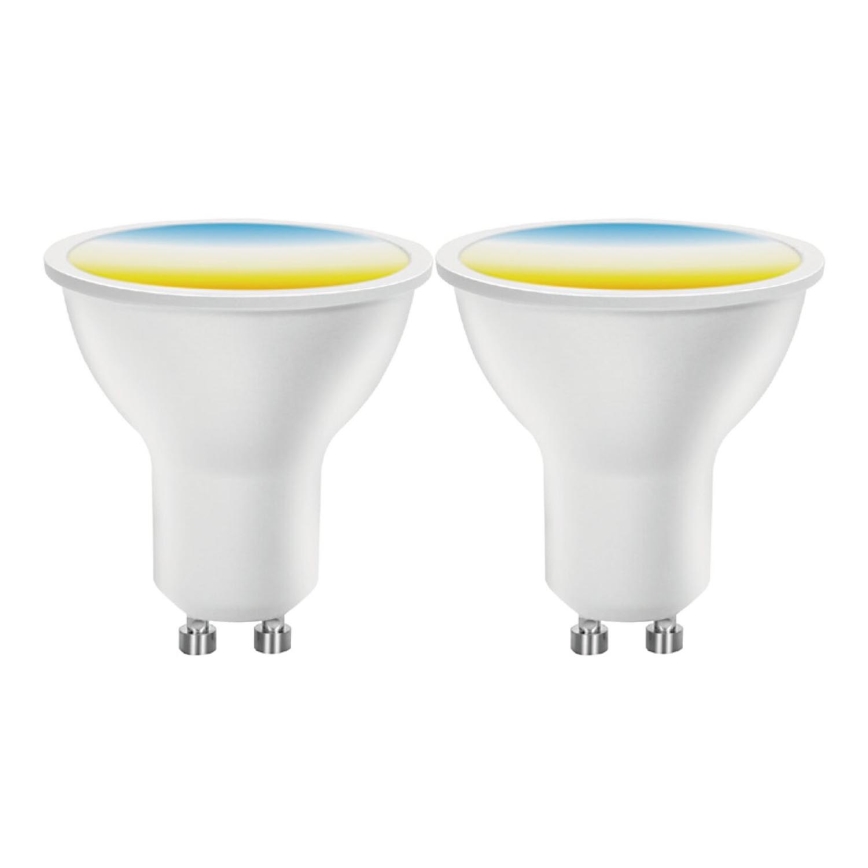SADA 2x LED Stmievateľná žiarovka MESH Smart GU10/6,5W/230V 2700-6500K + diaľkové ovládanie - Aigostar