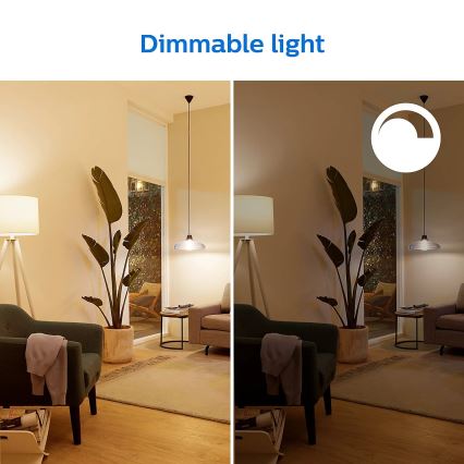 SADA 2x LED Stmievateľná žiarovka Philips A60 E27/8W/230V Wi-Fi