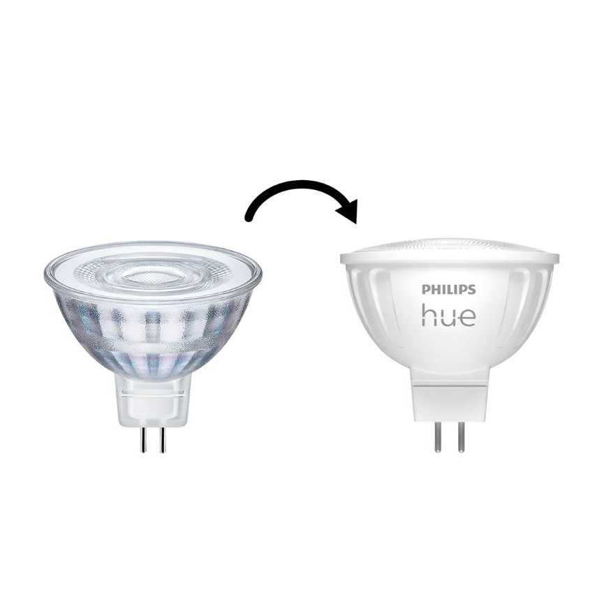 SADA 2x LED Stmievateľná žiarovka Philips Hue White Ambiance GU5,3/MR16/5,1W/12V 2200-6500K