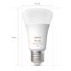 SADA 2x LED Stmievateľná žiarovka Philips Hue White And Color Ambiance A60 E27/6,5W/230V 2000-6500K