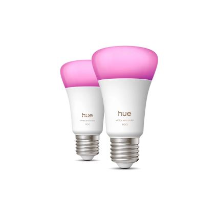Sada 2x LED stmievateľná žiarovka Philips Hue White and Color Ambiance E27/8,1W/230V 1000-20000K