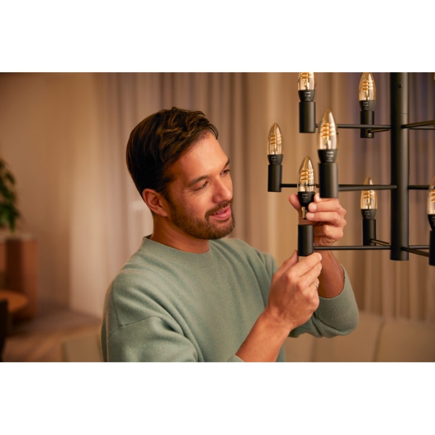 SADA 2x LED Stmievateľná žiarovka Philips Hue WHITE AMBIANCE E14/4,6W/230V