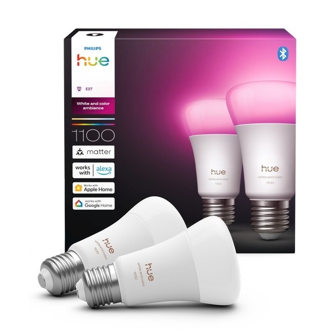 Sada 2x LED stmievateľná žiarovka Philips Hue White and Color Ambiance E27/8,1W/230V 1000-20000K