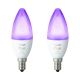 SADA 2x LED Stmievateľná žiarovka Philips Hue WHITE AND COLOR AMBIANCE B39 E14/5,3W/230V 2200K - 6500K