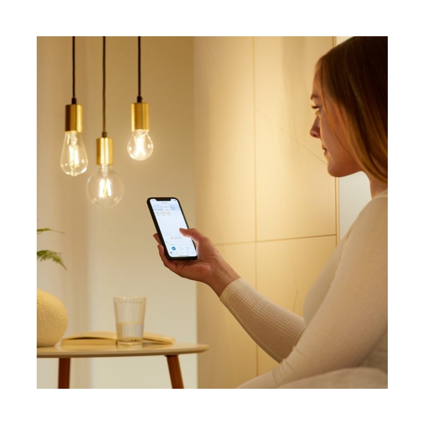 SADA 2x LED Stmievateľná žiarovka VINTAGE FILAMENT A60 E27/6,7W/230V 2700-6500K CRI 90 Wi-Fi - WiZ