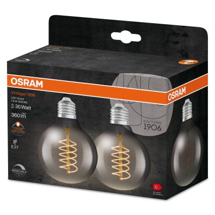 SADA 2x LED stmievateľných filamentových žiaroviek E27/7,8W/230V 1800K - Osram
