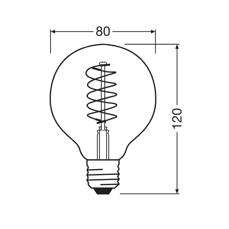 SADA 2x LED stmievateľných filamentových žiaroviek E27/7,8W/230V 1800K - Osram