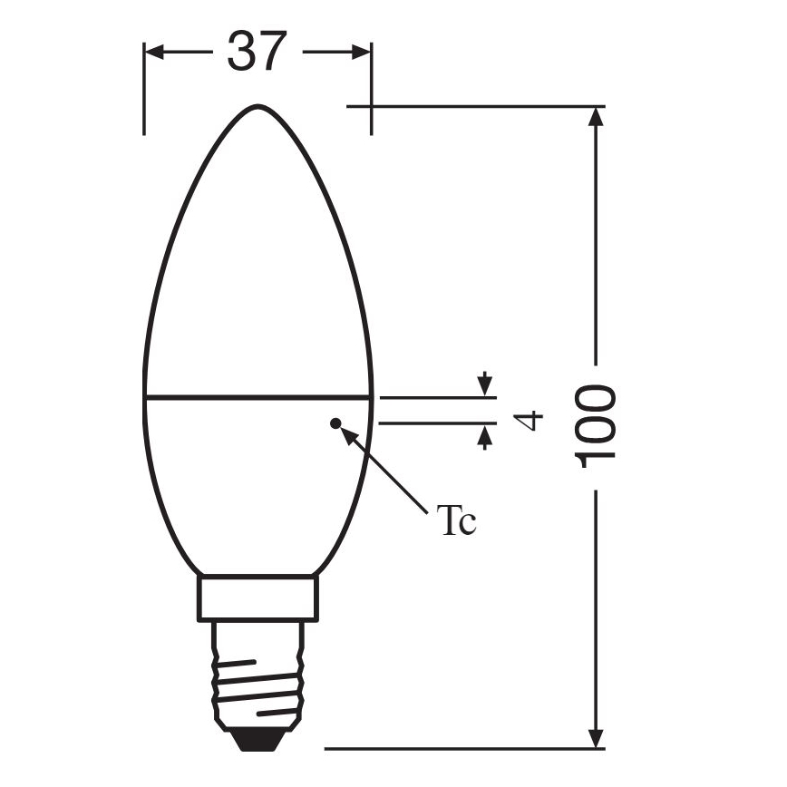 SADA 2x LED žiaroviek B38 E14/4,9W/230V 2700K - Osram