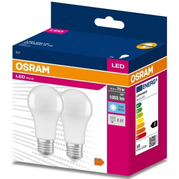 SADA 2x LED Žiarovka A60 E27/10W/230V 4000K - Osram
