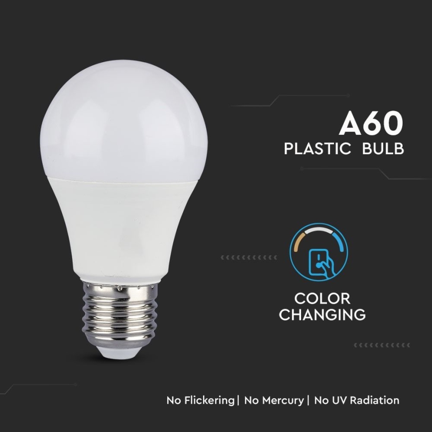 SADA 2x LED Žiarovka A60 E27/9W/230V 3000/4000/6400K