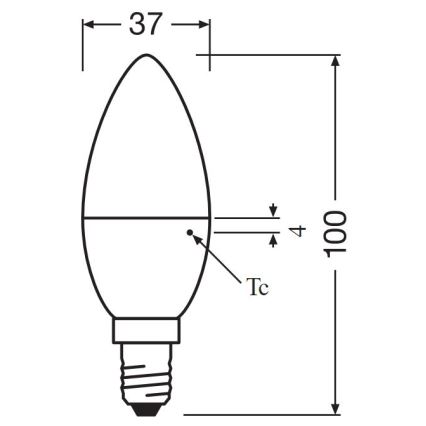 SADA 2x LED Žiarovka B35 E14/4,9W/230V 3000K - Osram