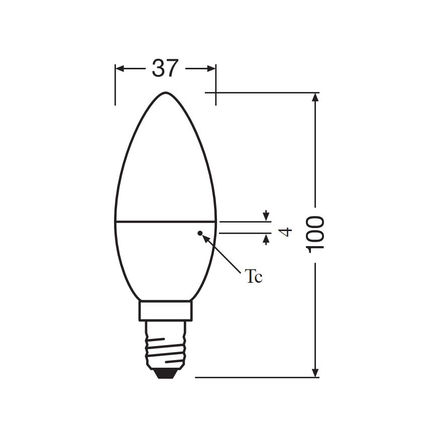 SADA 2x LED Žiarovka B35 E14/4,9W/230V 3000K - Osram