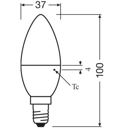 SADA 2x LED Žiarovka B38 E14/4,9W/230V 3000K - Osram