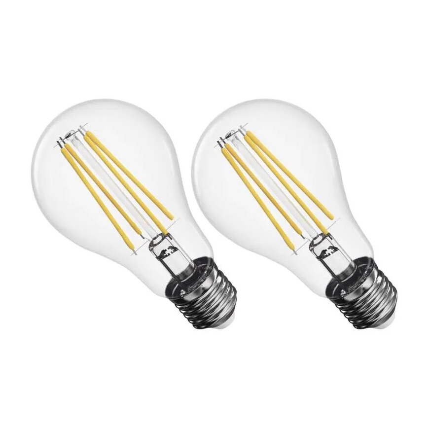 SADA 2x LED Žiarovka FILAMENT A60 E27/5,9W/230V 2700K