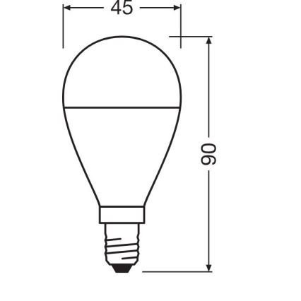 SADA 2x LED Žiarovka P45 E14/7W/230V 3000K - Osram