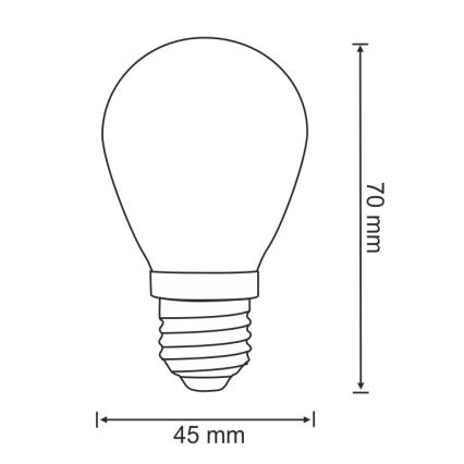 SADA 2x LED Žiarovka PARTY E27/0,5W/36V 2200K