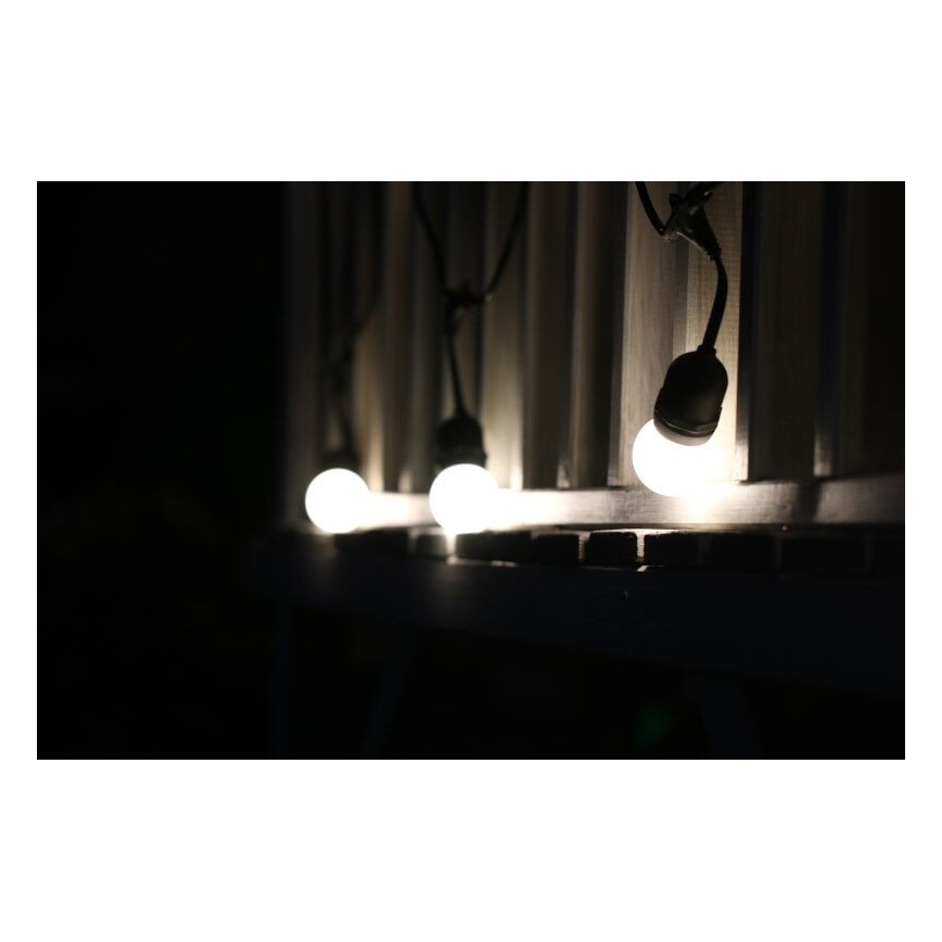 SADA 2x LED Žiarovka PARTY E27/0,5W/36V biela 3000K