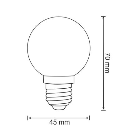 SADA 2x LED Žiarovka PARTY E27/0,5W/36V modrá 3000K