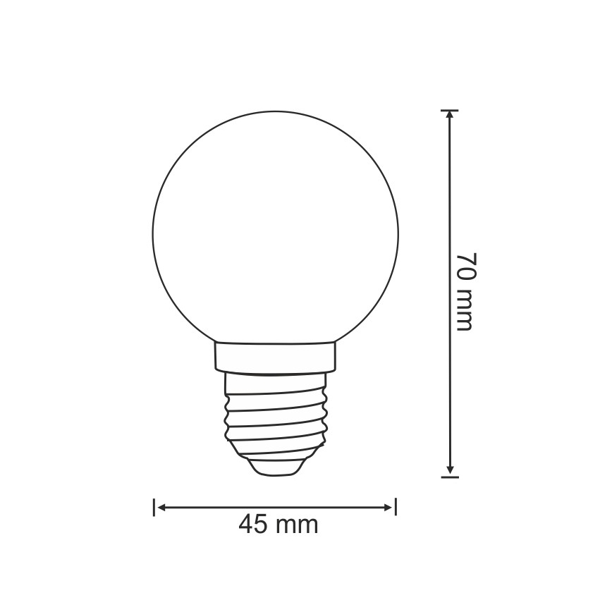SADA 2x LED Žiarovka PARTY E27/0,5W/36V modrá 3000K