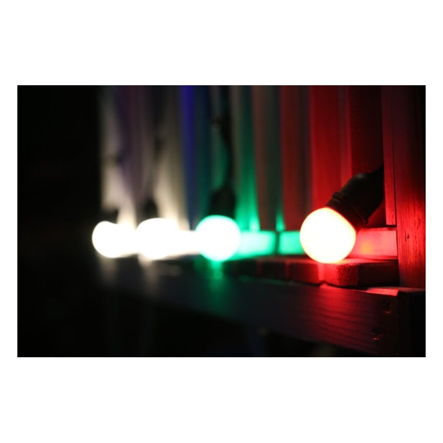 SADA 2x LED Žiarovka PARTY E27/0,5W/36V zelená 3000K