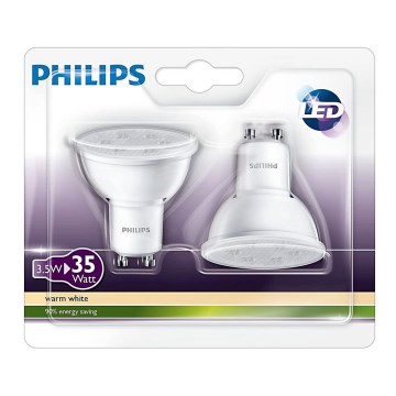 SADA 2x LED žiarovka Philips GU10/3,5W/230V SADA 2x LED žiarovka Philips GU10/3,5W/230V