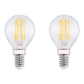 SADA 2x LED Žiarovka VINTAGE E14/4W/230V 2700K - Globo 10589-2K