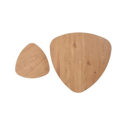 SADA 2x Odkladací stolík NICEA pr. 40/60 cm zlatý dub/čierna