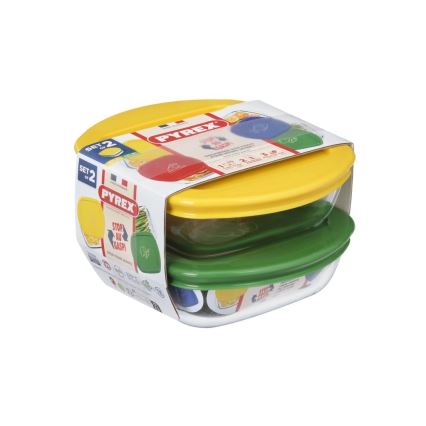 SADA 2x sklenených dóz na potraviny PYREX 0,3 l