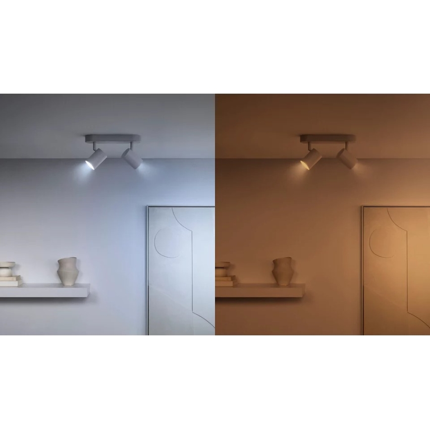 Súprava 2x LED stmievateľných žiaroviek s pohybovým senzorom PAR16 GU10/4,7W/230V 2700-6500K CRI 90 Wi-Fi - WiZ