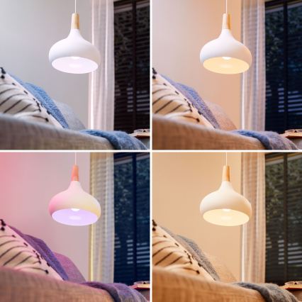 Sada 2× stmievateľných LED RGB žiaroviek Philips SMART C37 E14/4,9W/230V 2200-6500K CRI 90