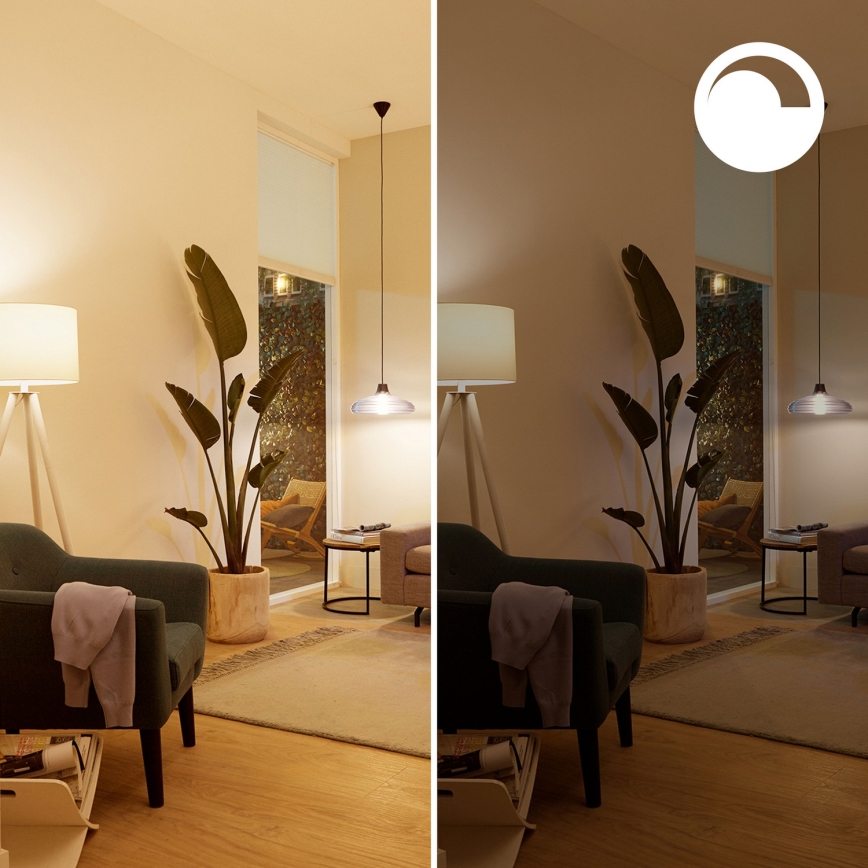 Sada 2× stmievateľných LED RGB žiaroviek Philips SMART C37 E14/4,9W/230V 2200-6500K CRI 90
