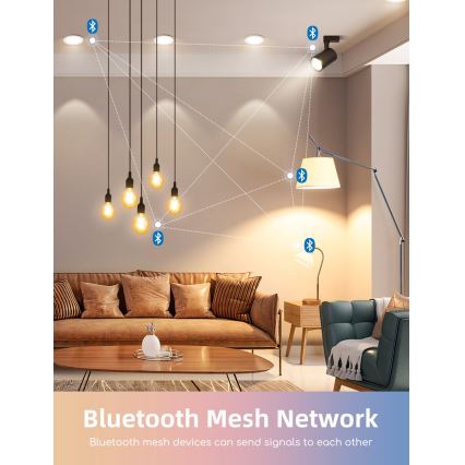 SADA 2 ks stmievateľných LED RGBW žiaroviek MESH GU10/6,5W/230V 2700-6500K Wi-Fi - Aigostar