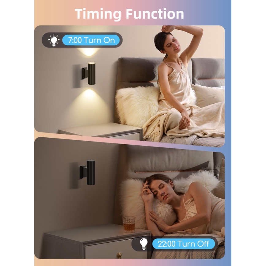 SADA 2 ks stmievateľných LED RGBW žiaroviek MESH GU10/6,5W/230V 2700-6500K Wi-Fi - Aigostar