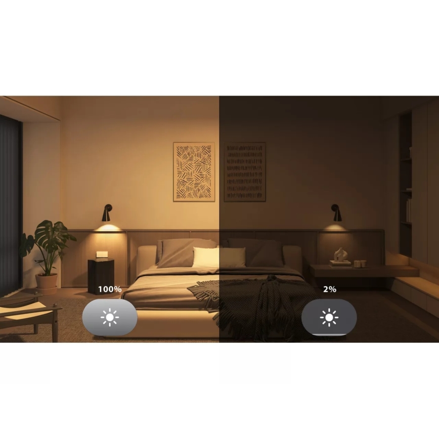 SADA 2× stmievateľných LED žiaroviek Philips Hue WHITE AMBIANCE E27/6W/230V 1000-20000K
