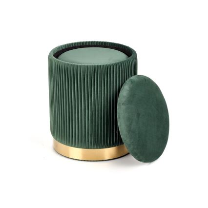 SADA 2x Taburet MONTY pr. 36/44 cm zelená/zlatá