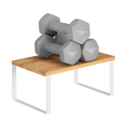 Sada 2x úložných políc MARGE biela/hnedá