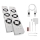 SADA 2x Ventilátor pod kúrenie 5/230V biela
