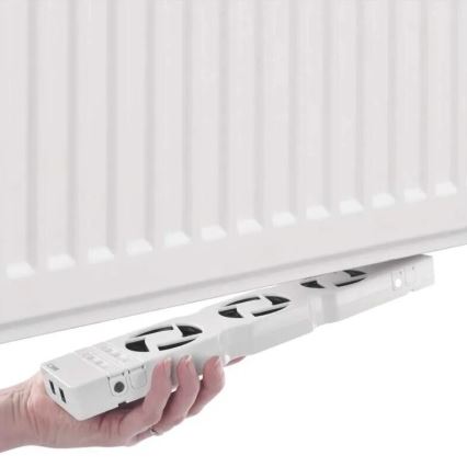 SADA 2x Ventilátor pod kúrenie 5/230V biela