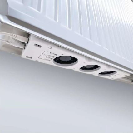 SADA 2x Ventilátor pod kúrenie 5/230V biela